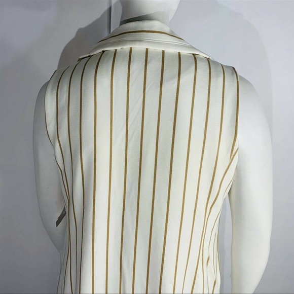 Chico's NWT Elongated Ponte Stripe Open Vest Chicos Size 2P = 12 Petite - Picture 10 of 14